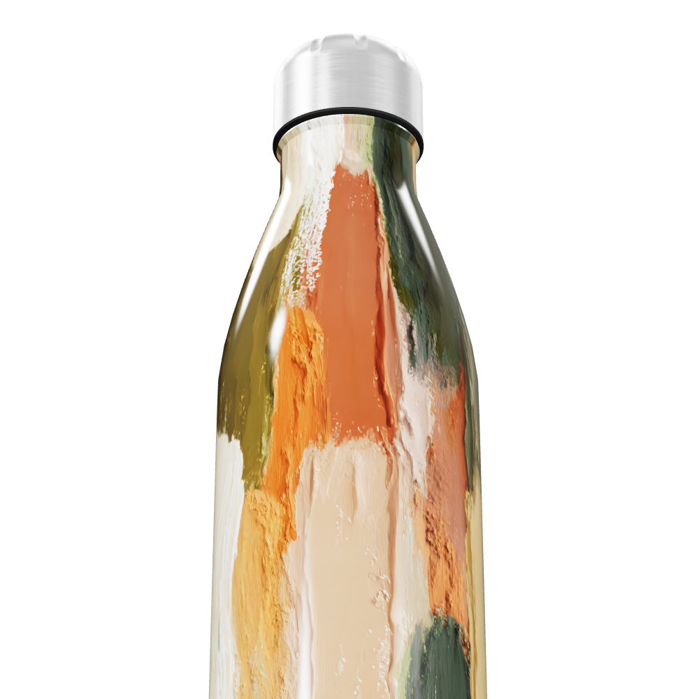Garrafa Inox - Estampa Abstrata Colorida