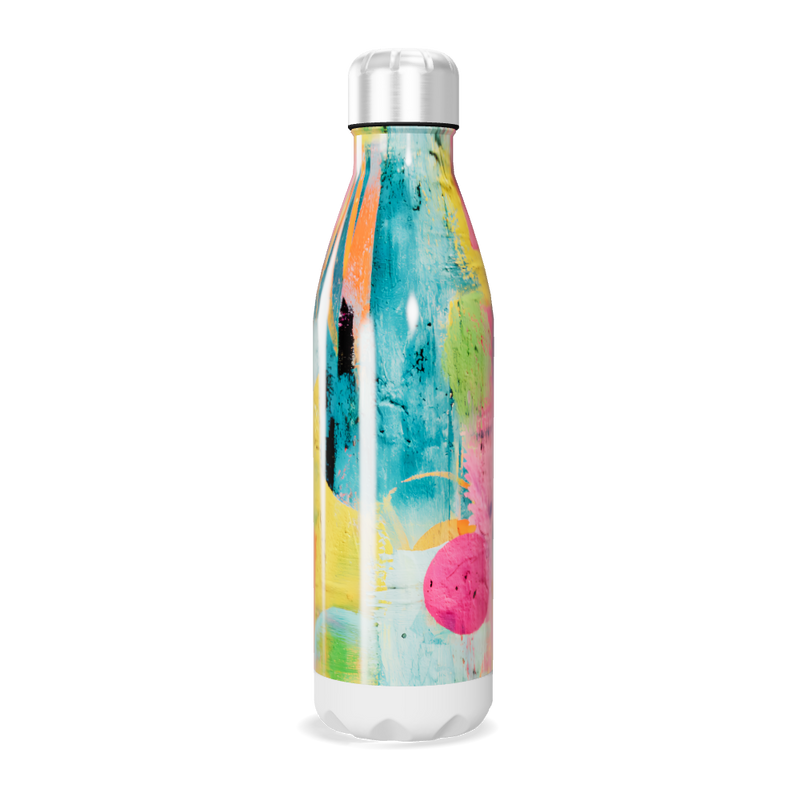 Garrafa Inox - Estampa Colorida Abstrata