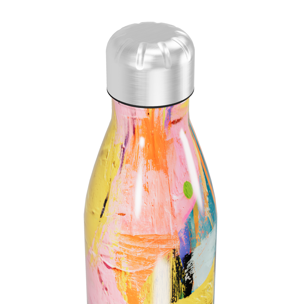 Garrafa Inox - Estampa Colorida Abstrata