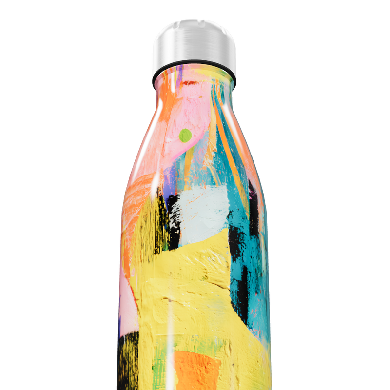 Garrafa Inox - Estampa Colorida Abstrata