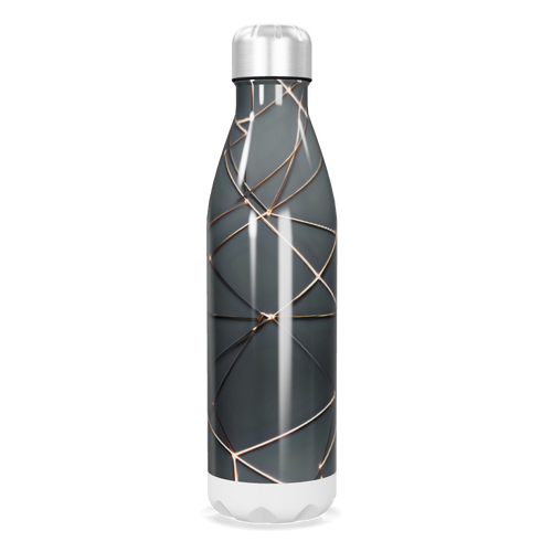 Garrafa Inox - Preto com Detalhes Cobre