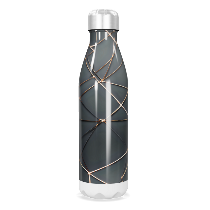 Garrafa Inox - Preto com Detalhes Cobre