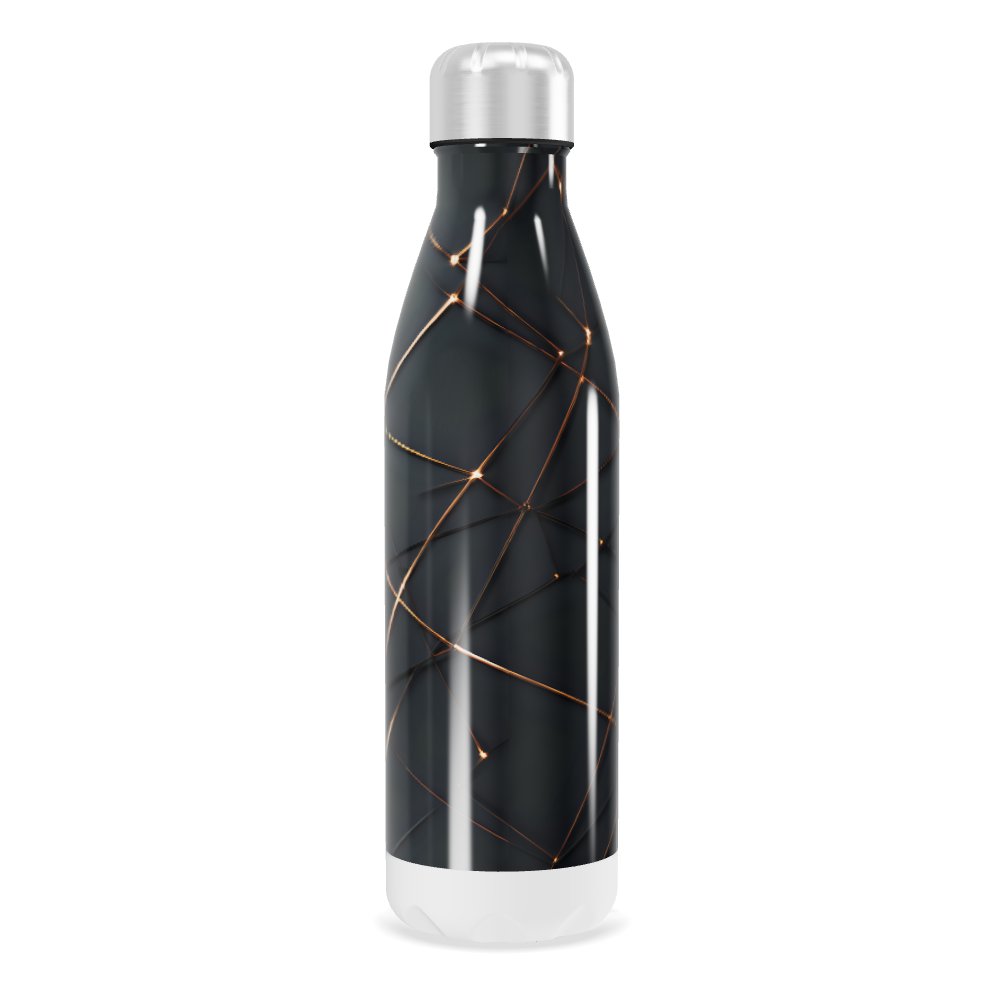 Garrafa Inox - Preto com Detalhes Cobre