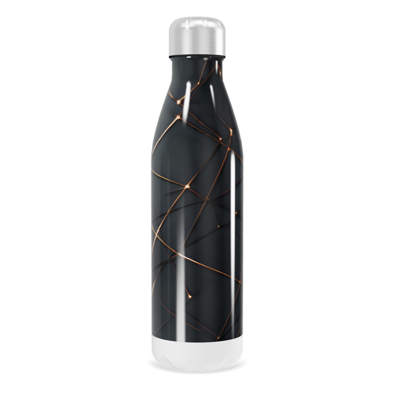 Garrafa Inox - Preto com Detalhes Cobre
