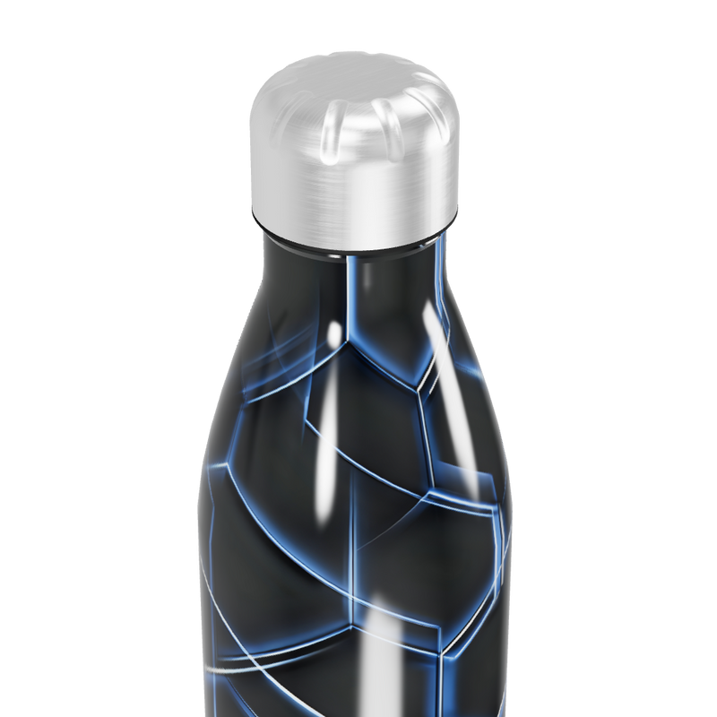Garrafa Inox - Estampa Hexagonal Azul