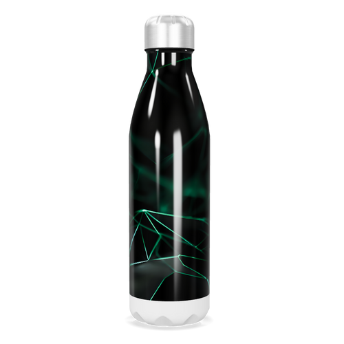 Garrafa Inox - Design Preto Geométrico