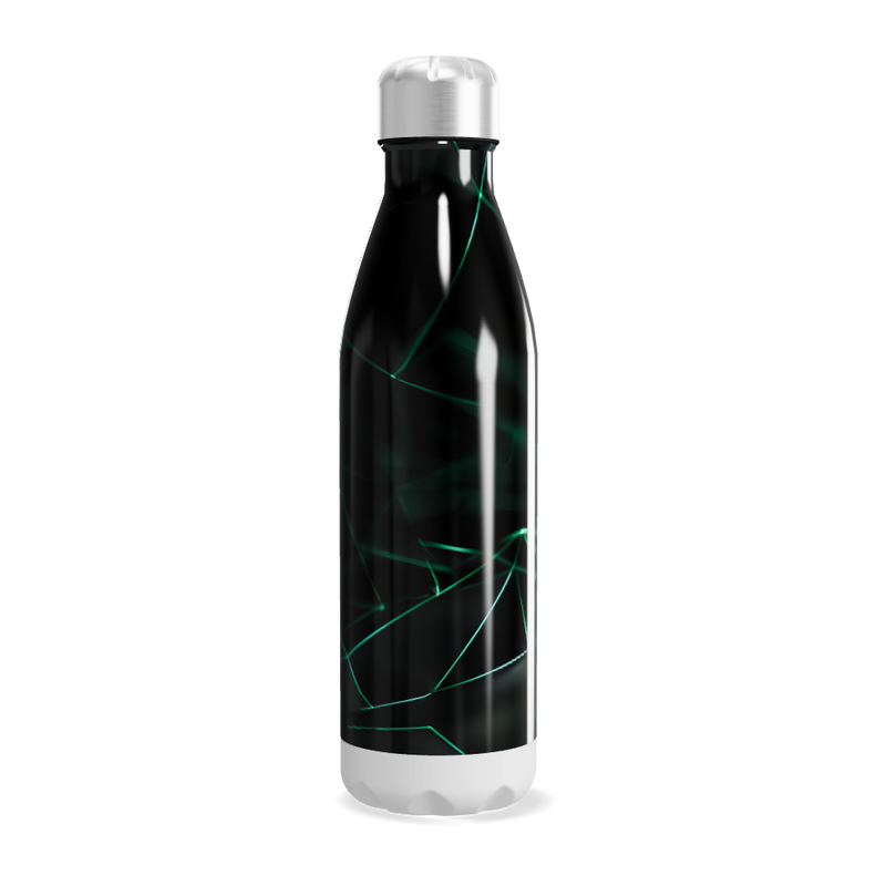 Garrafa Inox - Design Preto Geométrico