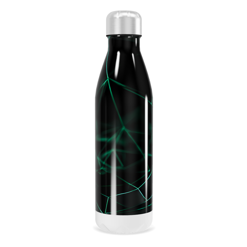 Garrafa Inox - Design Preto Geométrico