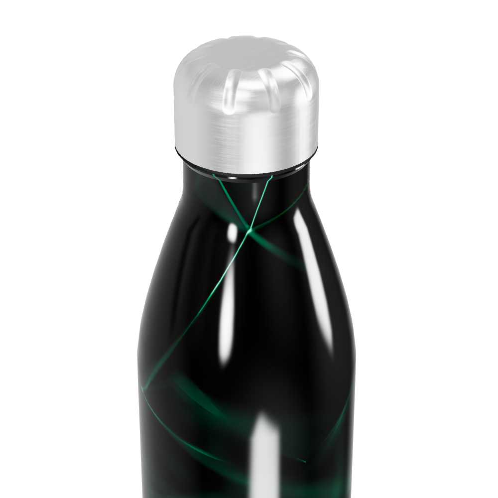 Garrafa Inox - Design Preto Geométrico