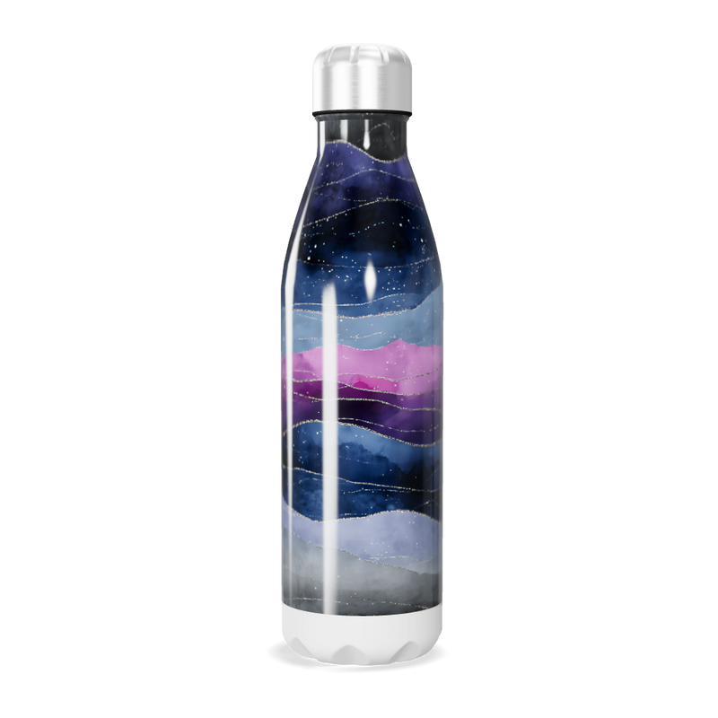 Garrafa Inox - Estampa Galáxia Colorida