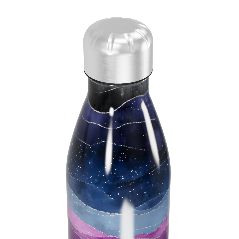 Garrafa Inox - Estampa Galáxia Colorida