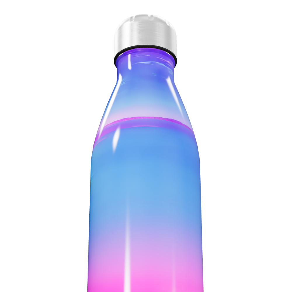 Garrafa Inox - Degradê Azul e Rosa