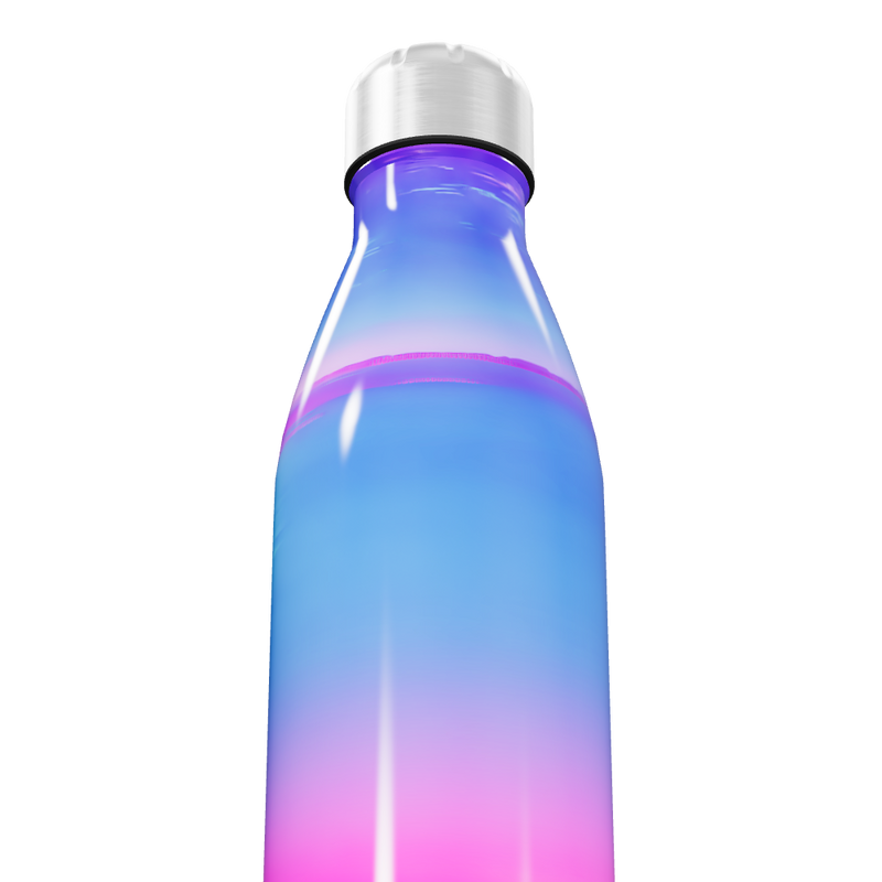 Garrafa Inox - Degradê Azul e Rosa