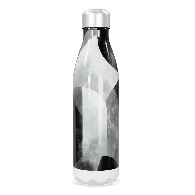 Garrafa Inox - Preto e Branco Geométrico