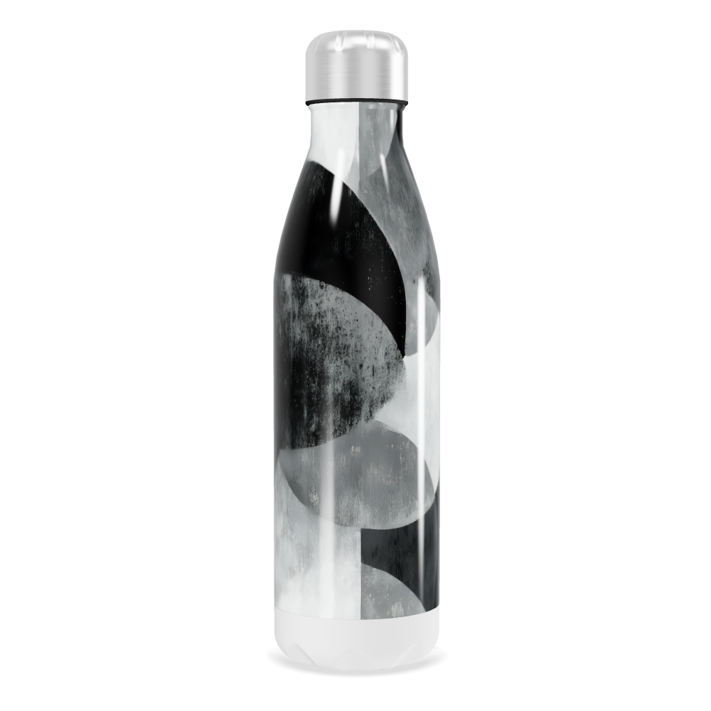Garrafa Inox - Preto e Branco Geométrico
