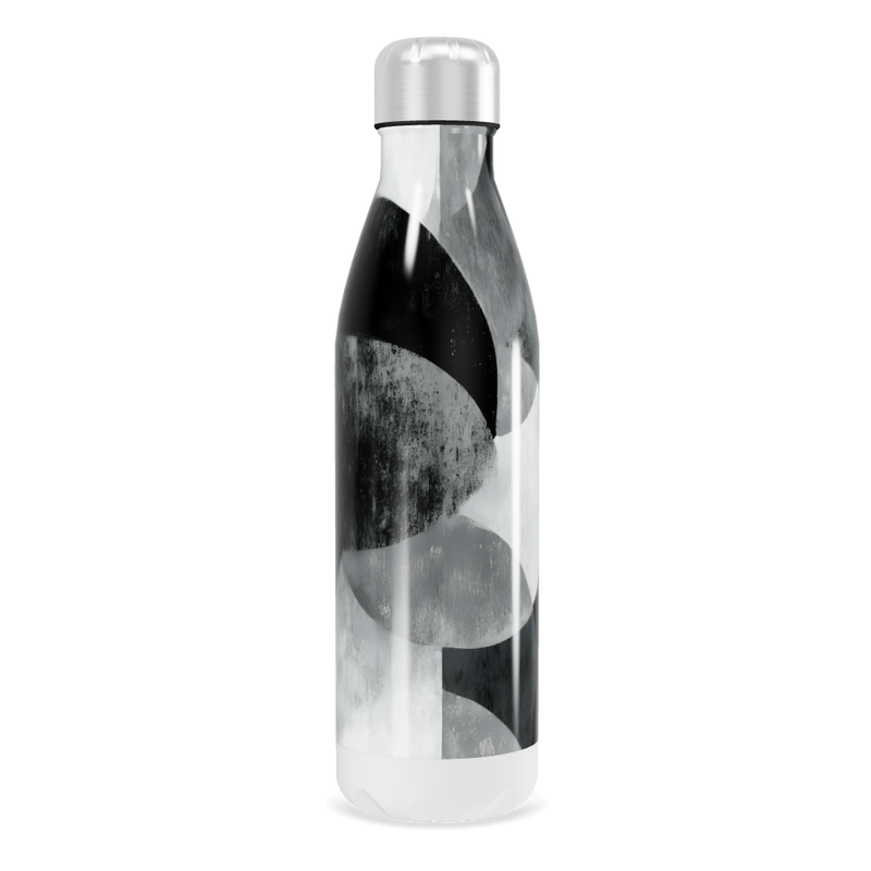 Garrafa Inox - Preto e Branco Geométrico