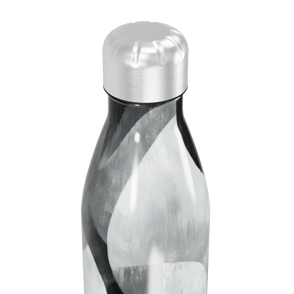 Garrafa Inox - Preto e Branco Geométrico