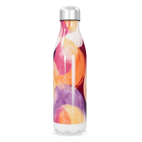 Garrafa Inox - Colorida com Estampa Abstrata