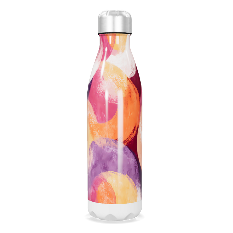 Garrafa Inox - Colorida com Estampa Abstrata