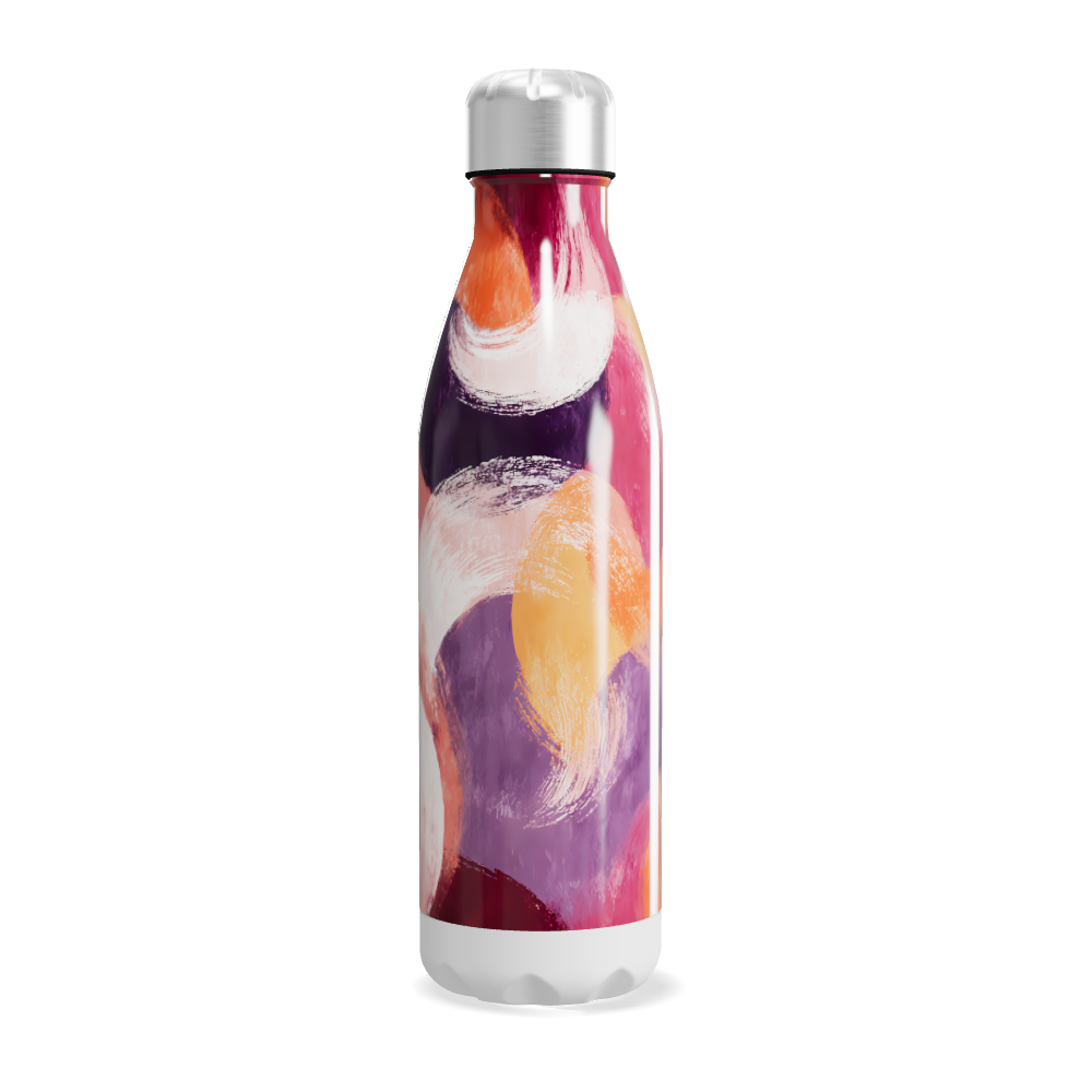 Garrafa Inox - Colorida com Estampa Abstrata