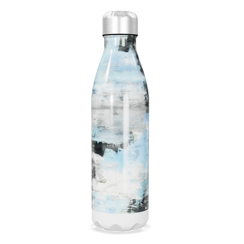 Garrafa Inox Pintura Abstrata Azul