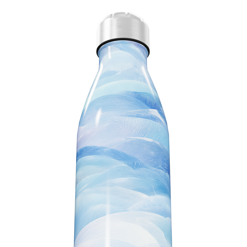 Garrafa Inox Azul - Estampa Ondas