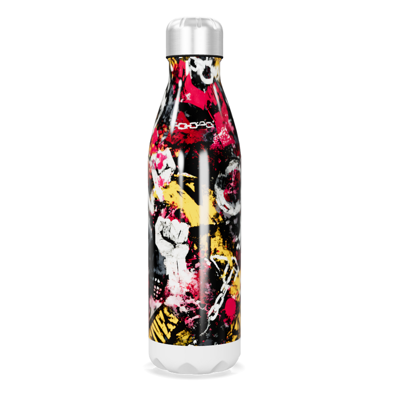 Garrafa Inox - Estampa Grafite Colorida