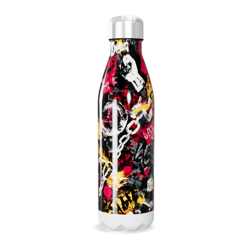 Garrafa Inox - Estampa Grafite Colorida