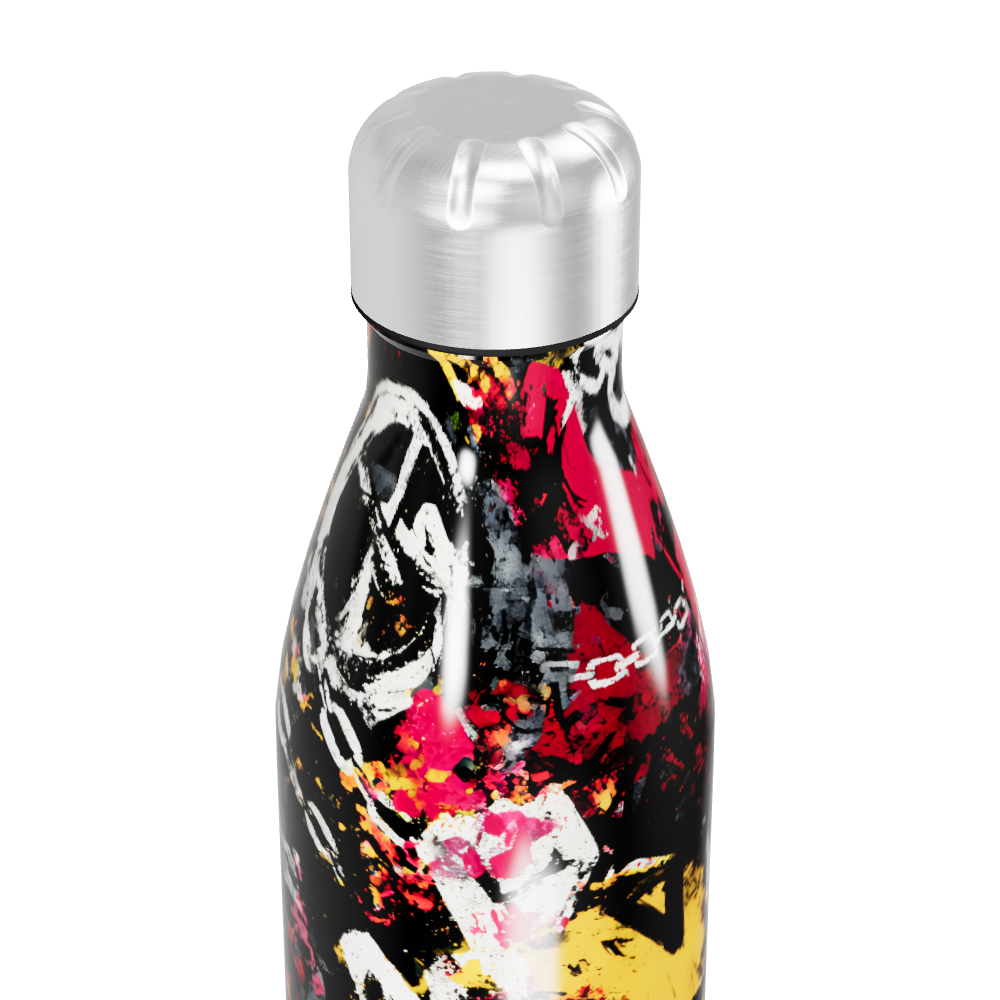 Garrafa Inox - Estampa Grafite Colorida