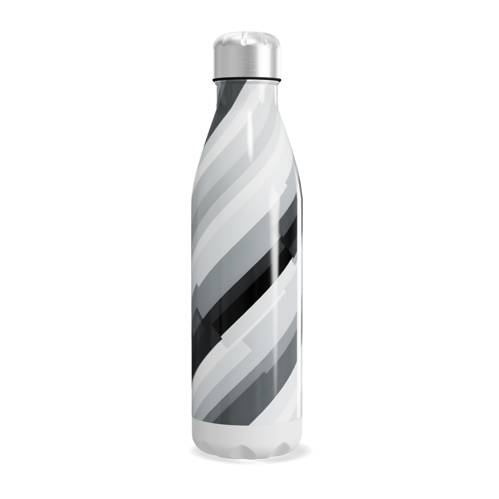 Garrafa Inox Listrada Preto e Branco