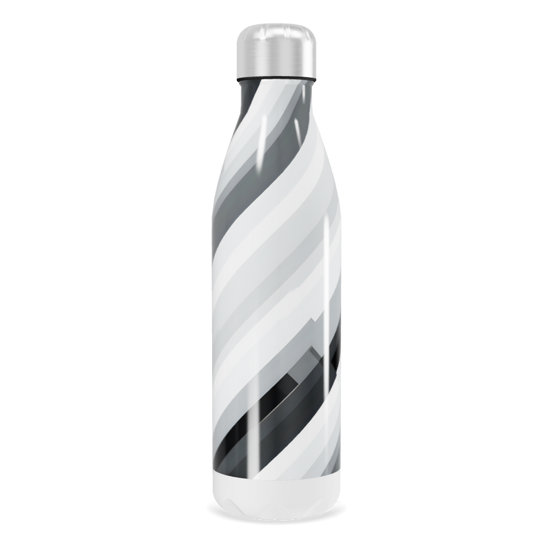 Garrafa Inox Listrada Preto e Branco