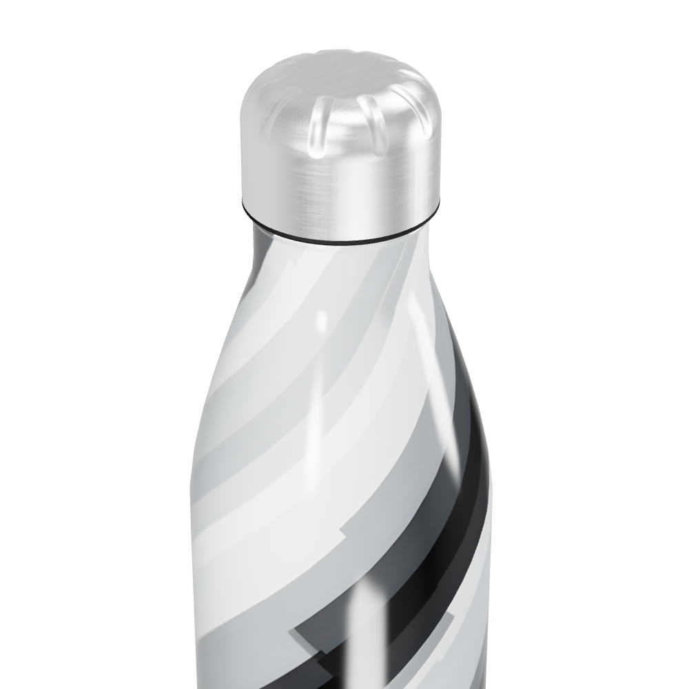 Garrafa Inox Listrada Preto e Branco