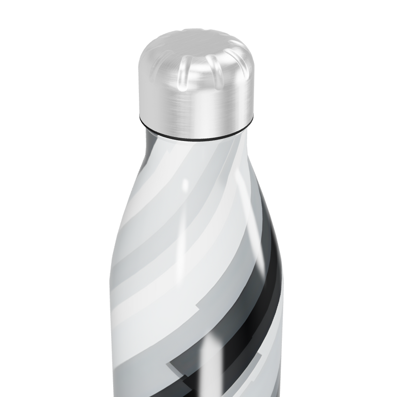 Garrafa Inox Listrada Preto e Branco