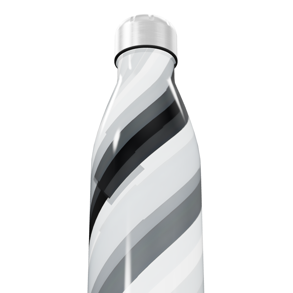 Garrafa Inox Listrada Preto e Branco
