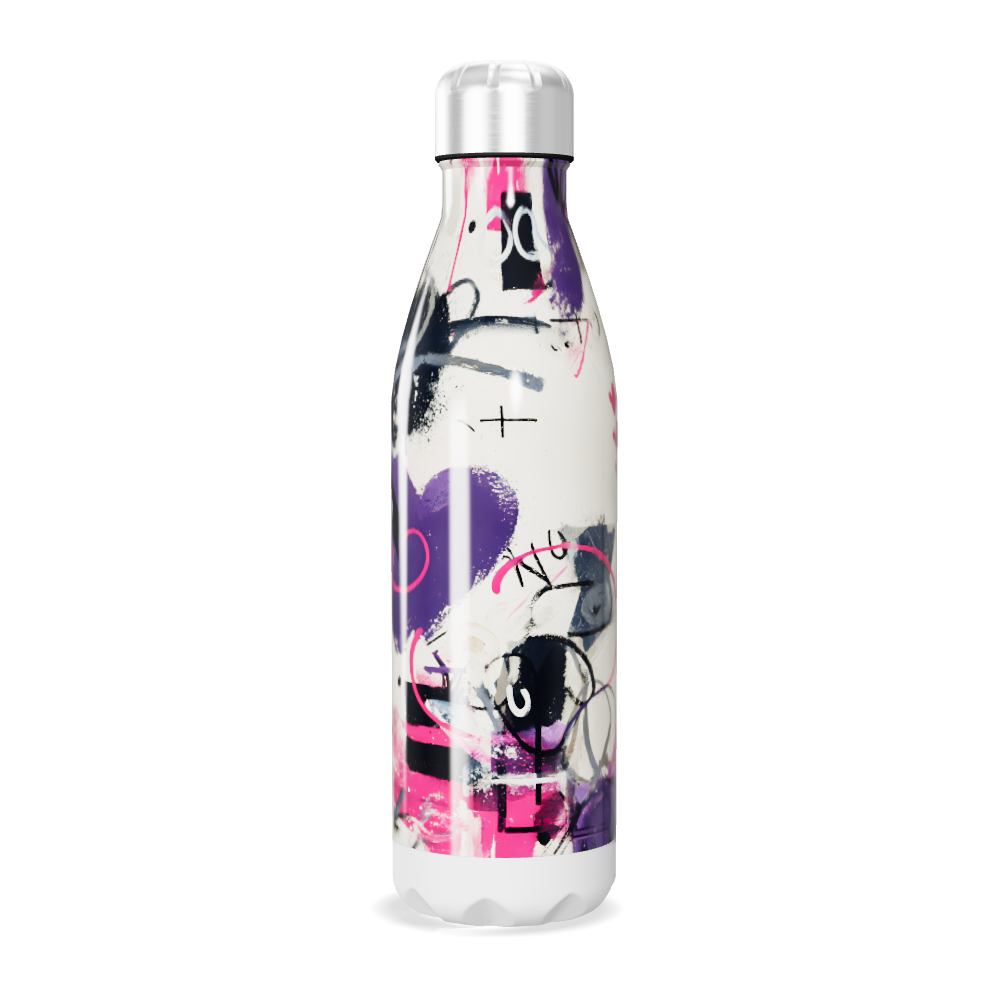 Garrafa Inox - Estampa Grafite Colorida