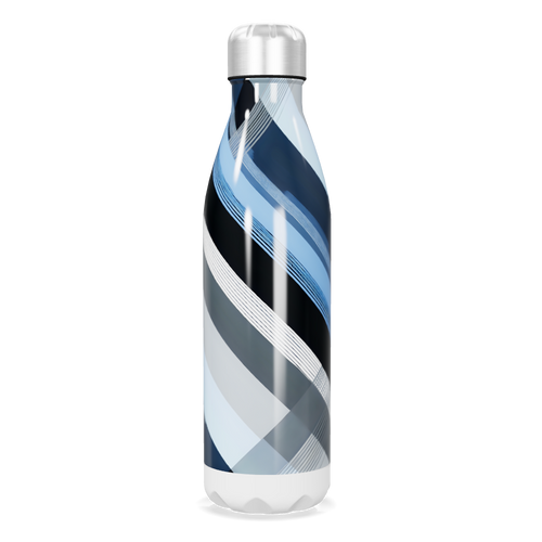 Garrafa Inox - Azul com Listras