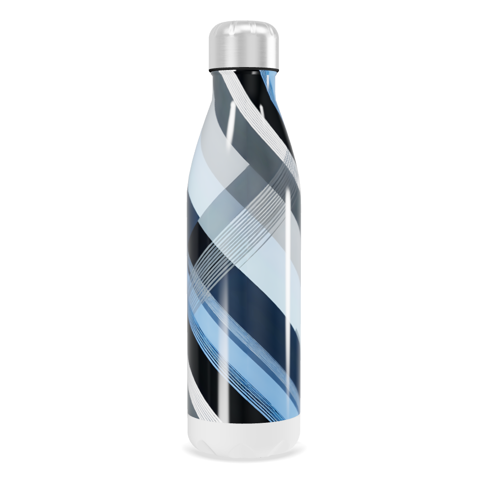 Garrafa Inox - Azul com Listras