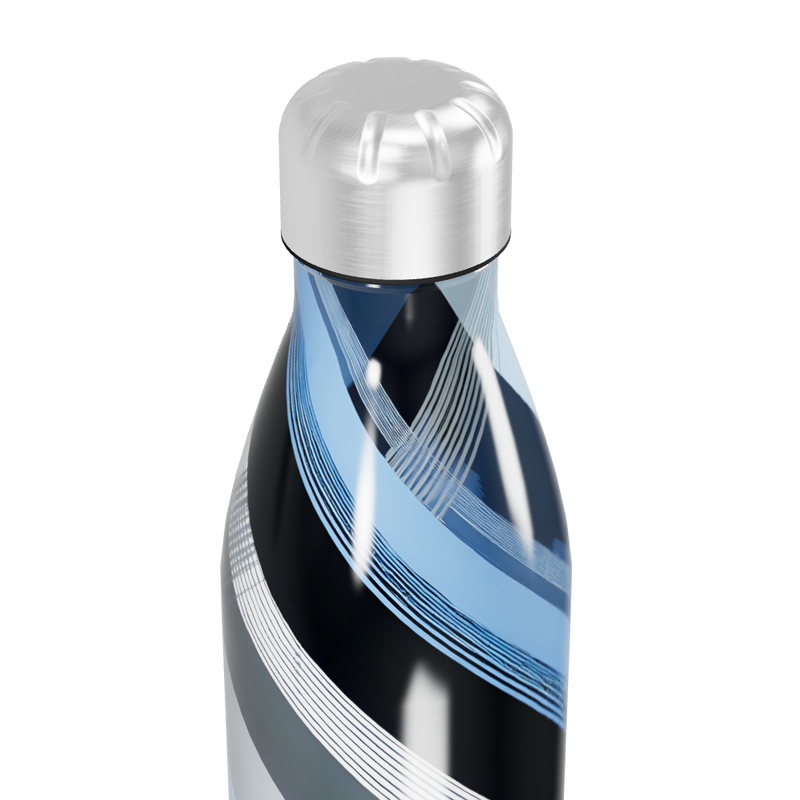 Garrafa Inox - Azul com Listras