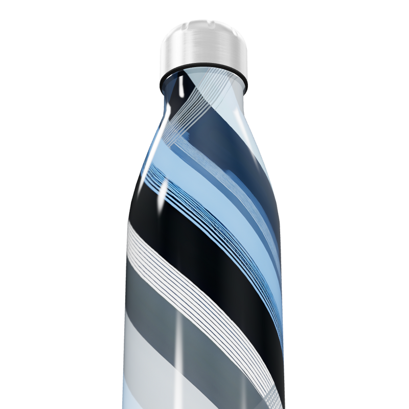 Garrafa Inox - Azul com Listras