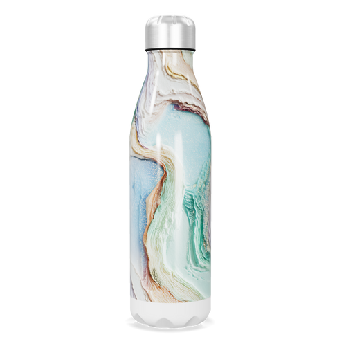 Garrafa Inox - Estampa Marmorizada Colorida