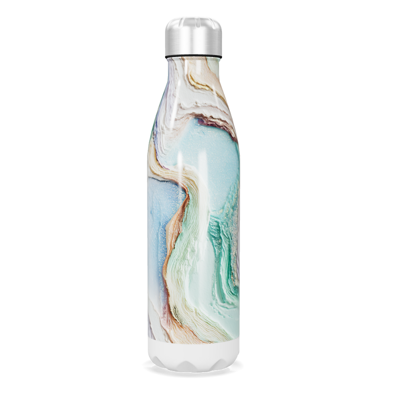 Garrafa Inox - Estampa Marmorizada Colorida