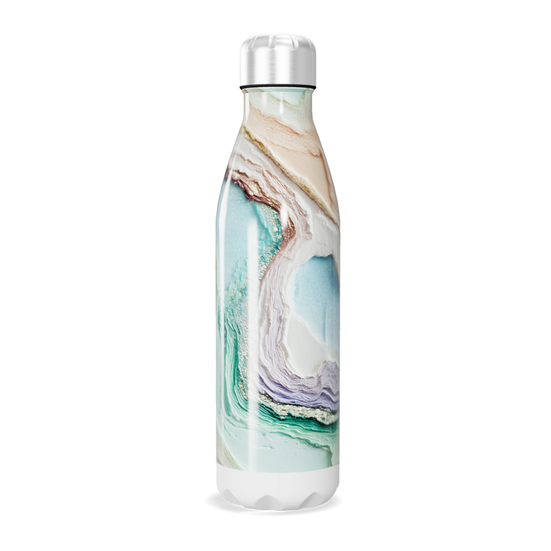 Garrafa Inox - Estampa Marmorizada Colorida