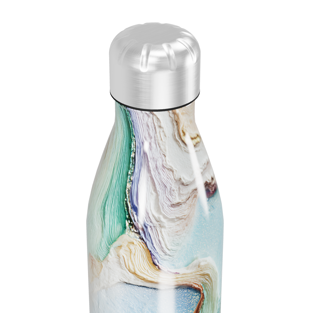 Garrafa Inox - Estampa Marmorizada Colorida