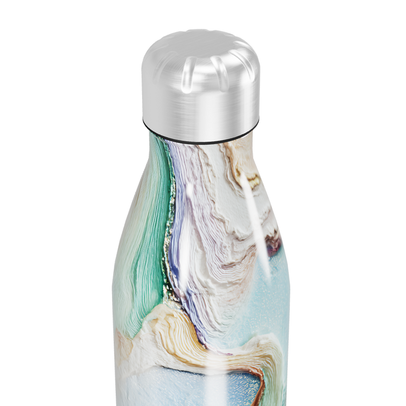 Garrafa Inox - Estampa Marmorizada Colorida