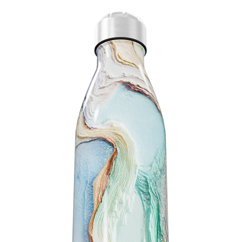 Garrafa Inox - Estampa Marmorizada Colorida