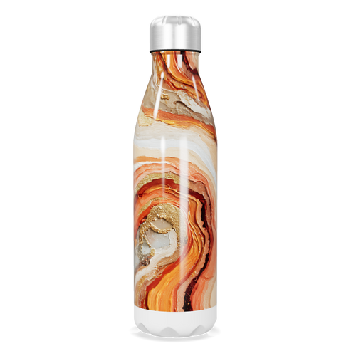 Garrafa Inox - Mármore Laranja 500ml