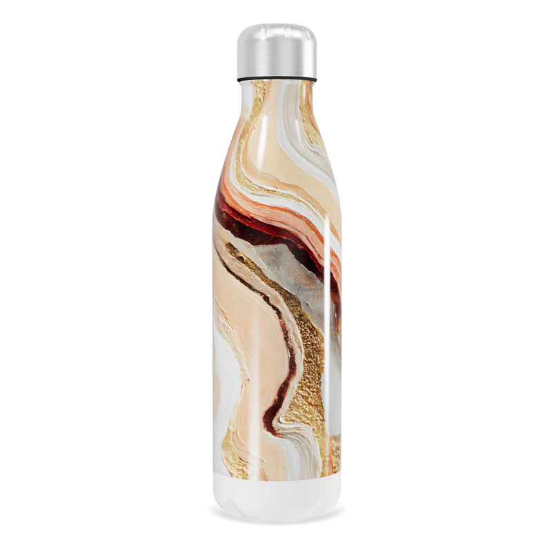 Garrafa Inox - Mármore Laranja 500ml