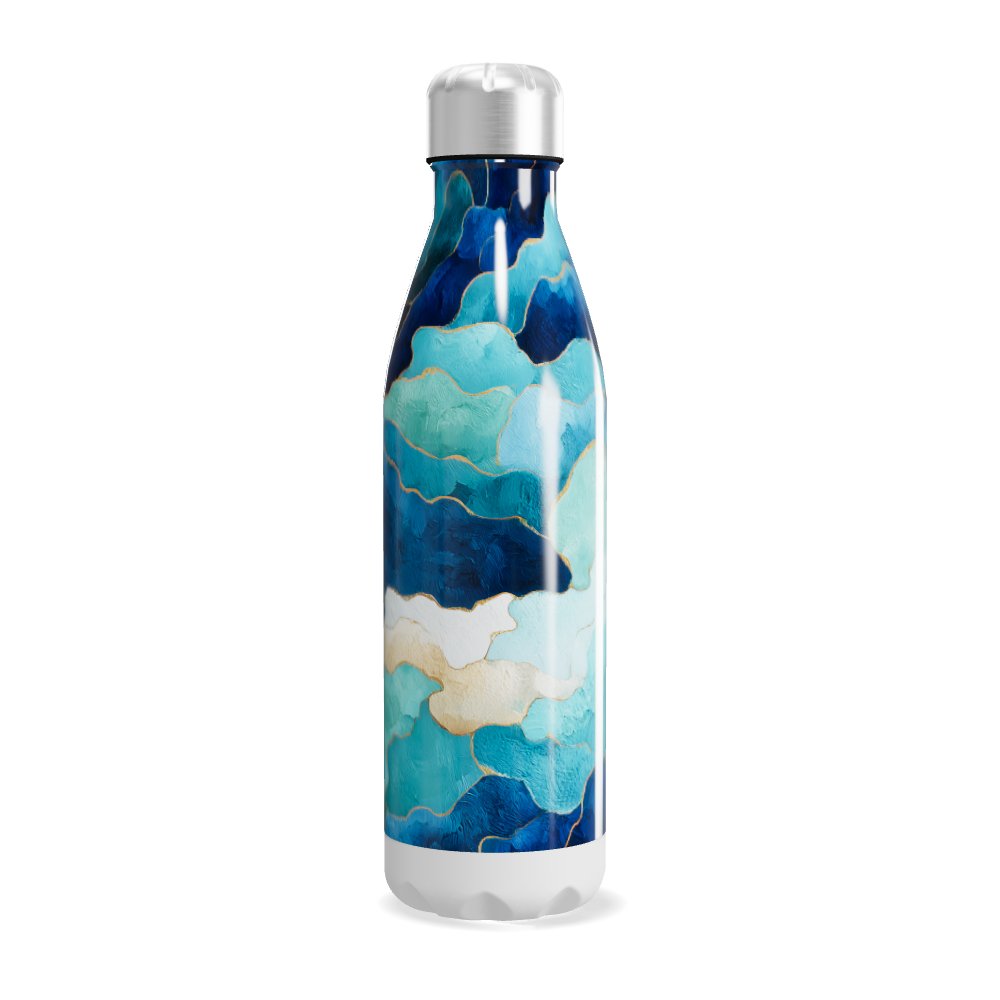 Garrafa Inox - Estampa Azul Oceano