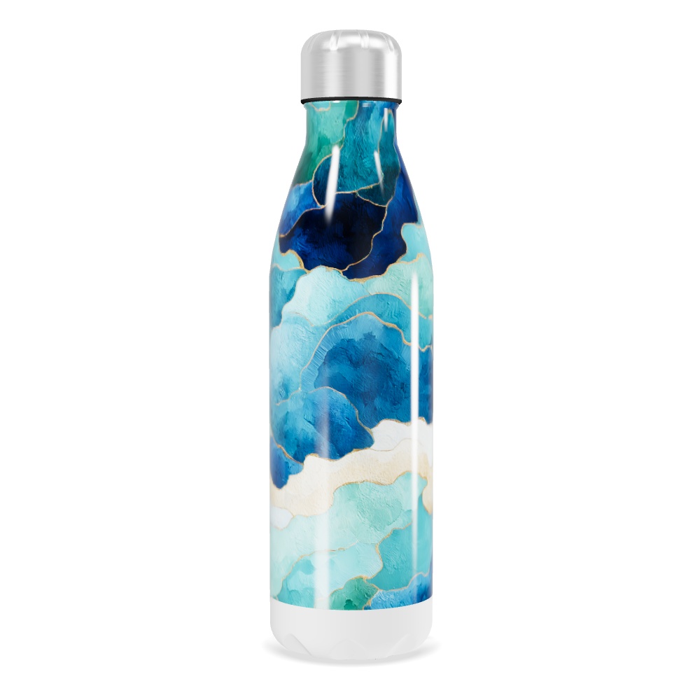 Garrafa Inox - Estampa Azul Oceano