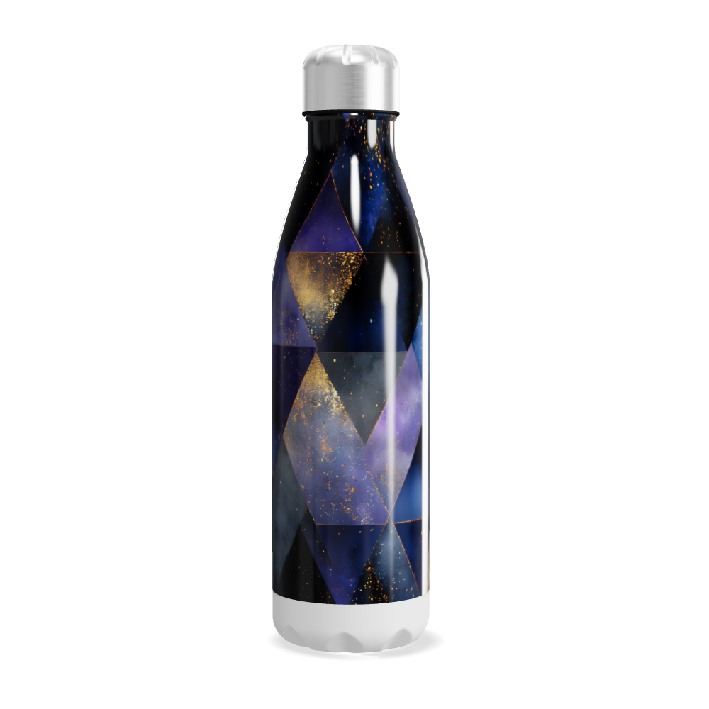 Garrafa Inox - Estampa Geométrica Azul